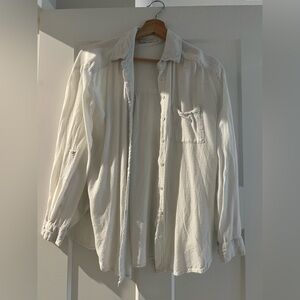Casual White Button-Up Shirt
